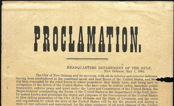 TodayInNewOrleansHistory/1862May1ProclamationGeneralButlerNewOrleansSurrendered.jpg