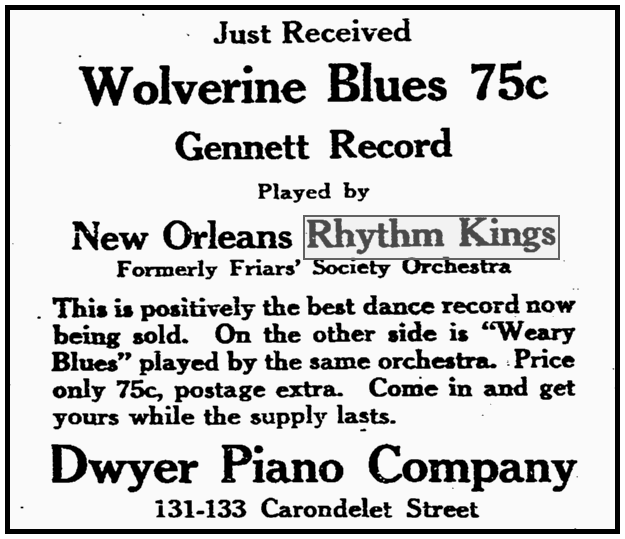 TodayInNewOrleansHistory/1923April15NORKDwyerPianoCoRecordAd.gif