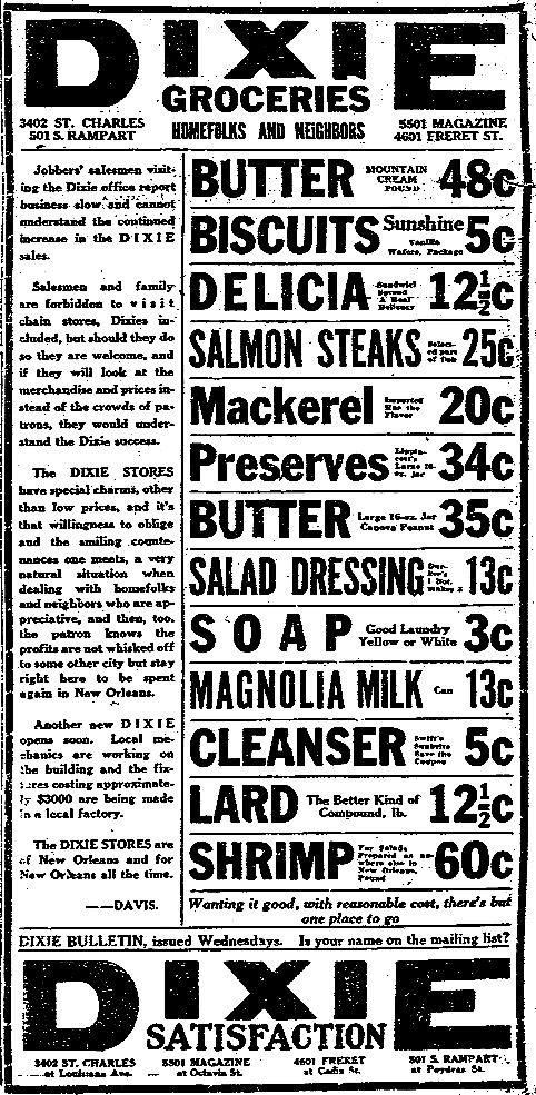 TodayInNewOrleansHistory/1925July18DixieGroceries.gif