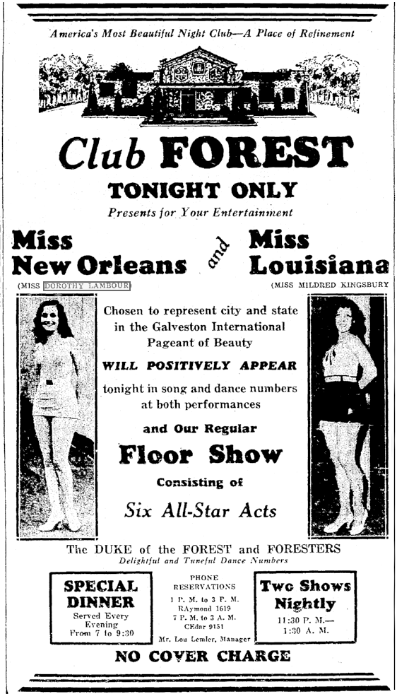 TodayInNewOrleansHistory/1931June7DorothyLambourAtClubForest.gif