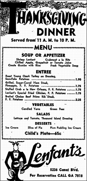 TodayInNewOrleansHistory/1957Nov27LenfantsThanksgiving.gif